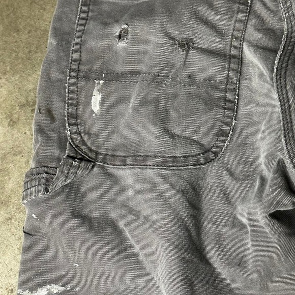 y2k WORKWEAR DICKIES RELAXED FIT CARPENTER GREY PANTS SIZE 30x32 - Picture 5 of 7